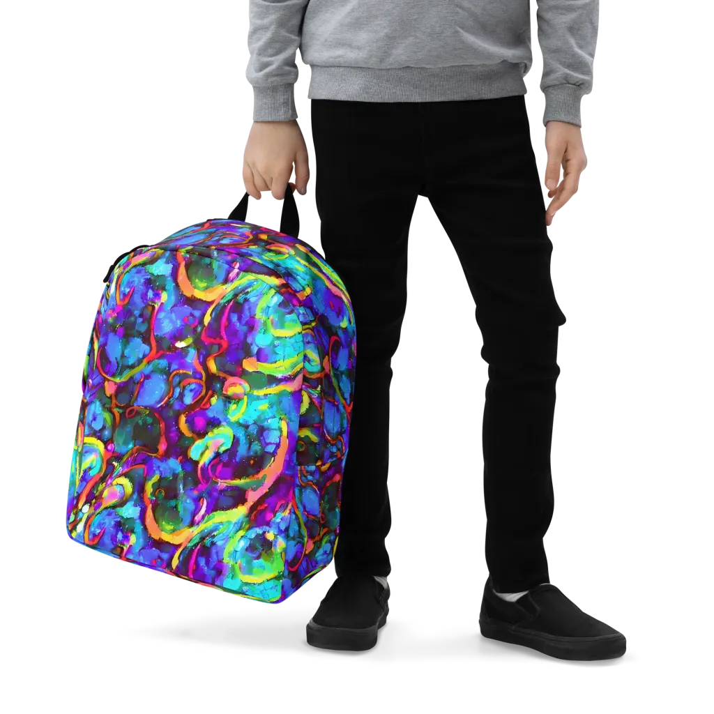 Molten Chromatics on Minimalist Backpack — Zoomed-in