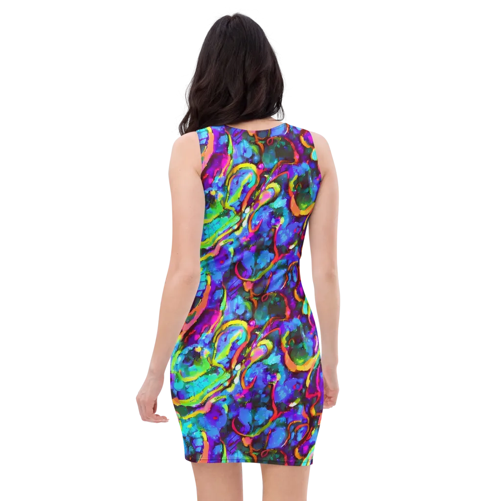 Molten Chromatics on Bodycon Dress — Back