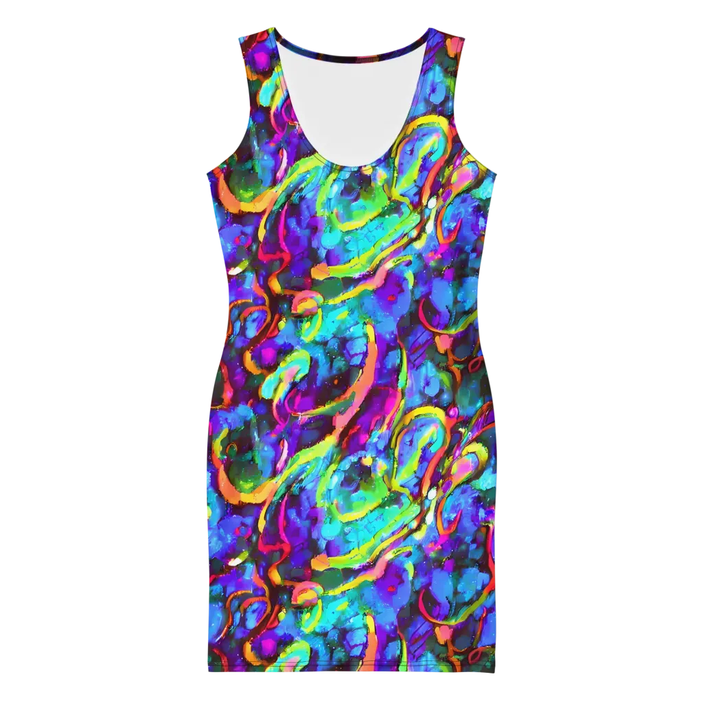Molten Chromatics on Bodycon Dress — Front