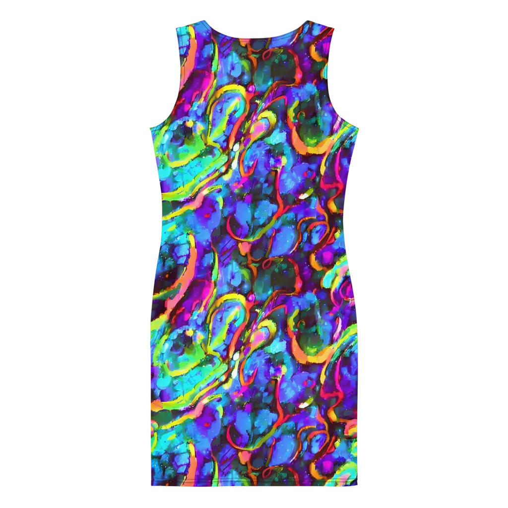 Molten Chromatics on Bodycon Dress — Back