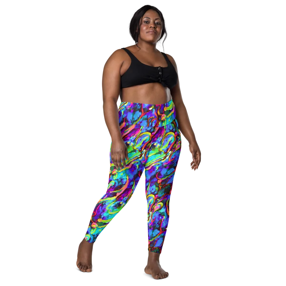 Molten Chromatics on Leggings with Pockets — Front