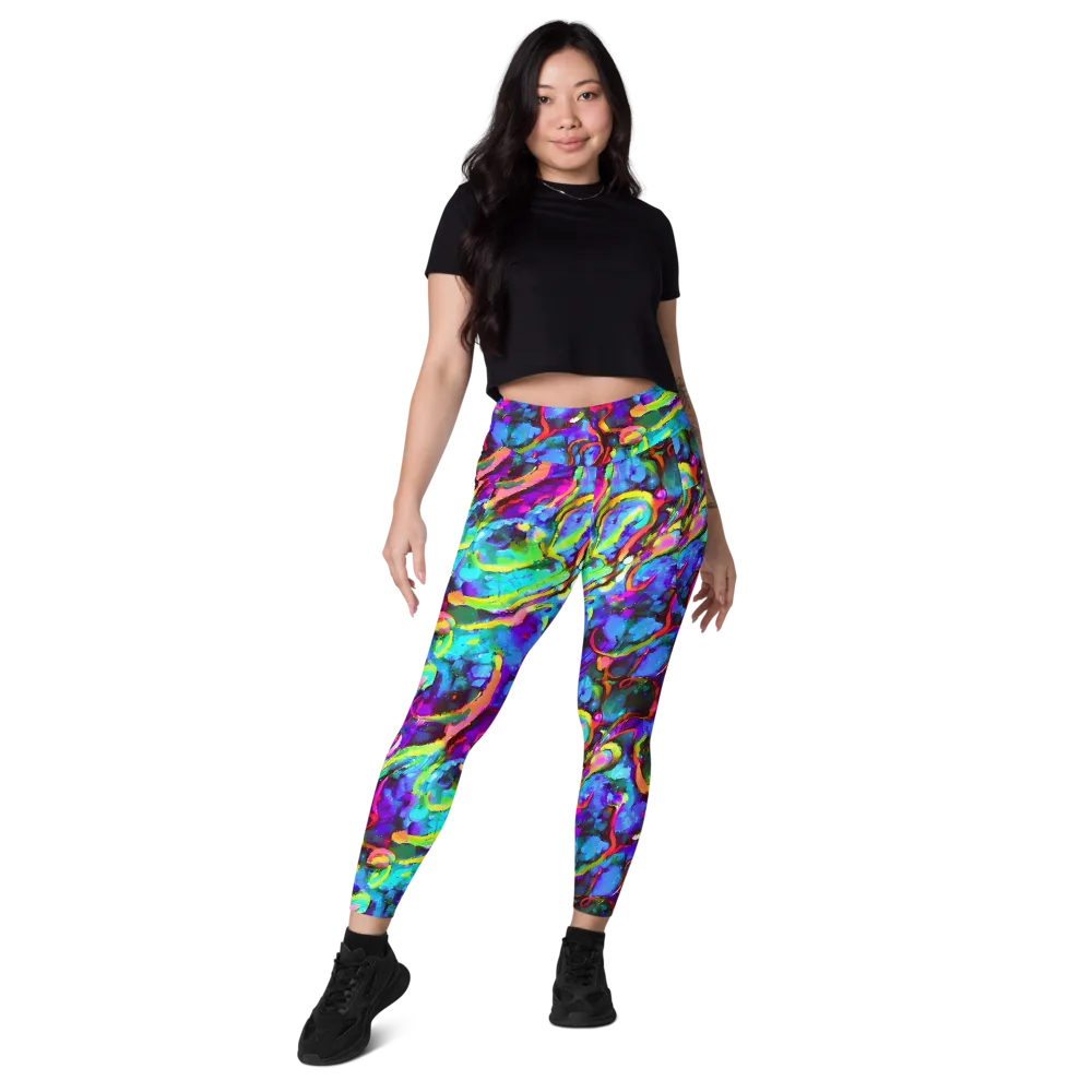 Molten Chromatics on Leggings with Pockets — Front