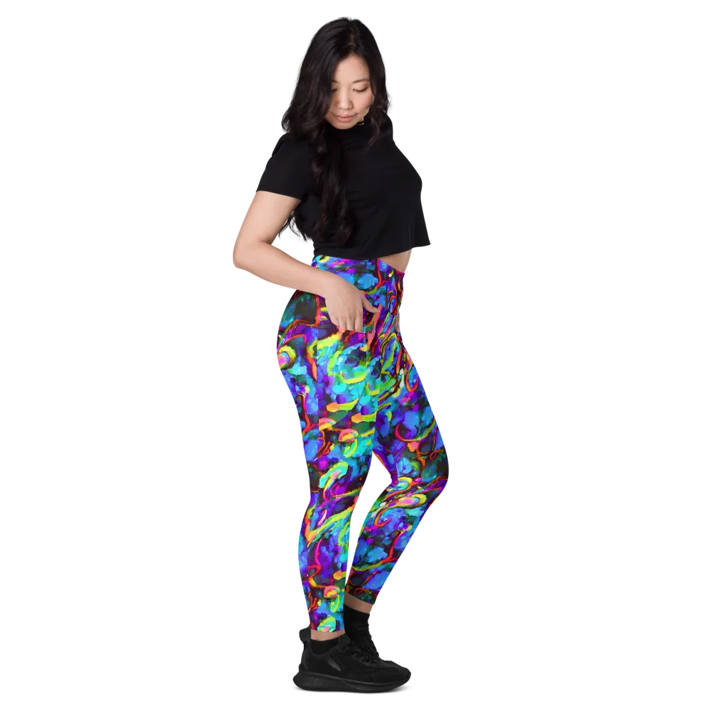 Molten Chromatics on Leggings with Pockets — Right