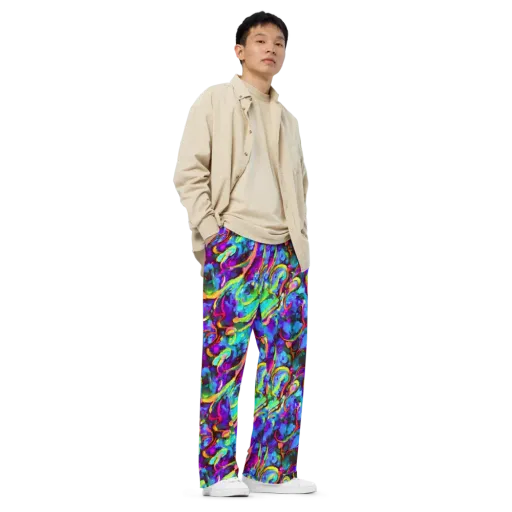 Molten Chromatics on a Wide-Leg Pants
