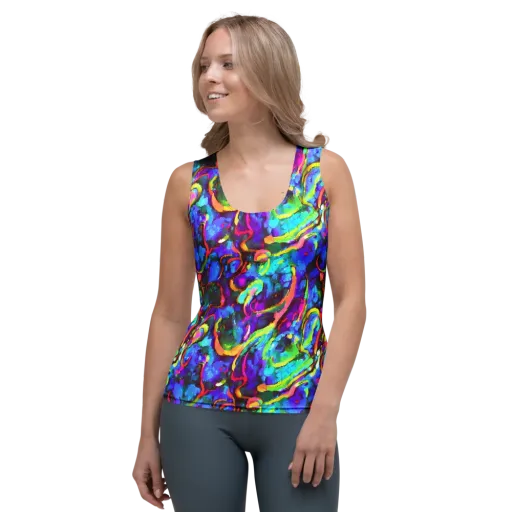 Molten Chromatics on a Women's Tank Top