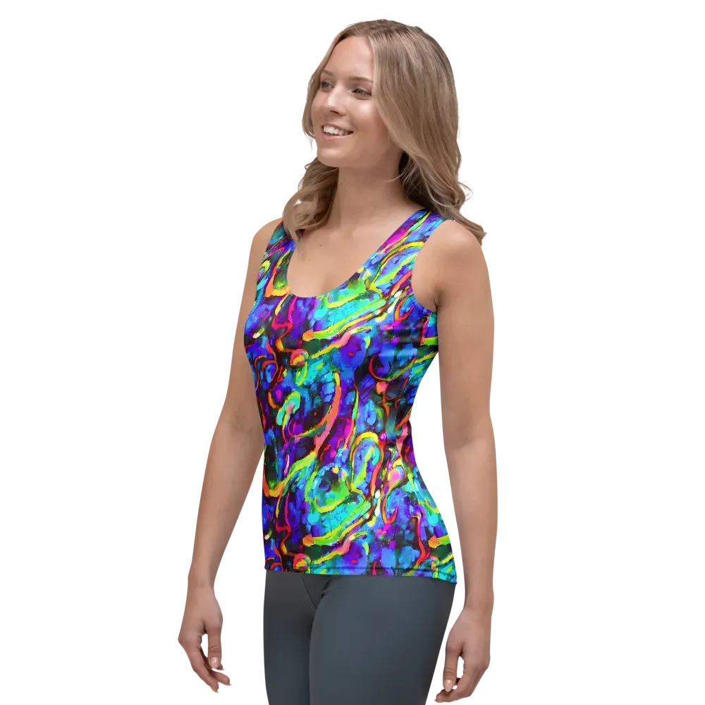 Molten Chromatics on Women's Tank Top — Left Front