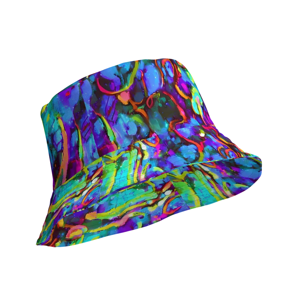 Molten Chromatics on Reversible Bucket Hat — Product details Outside