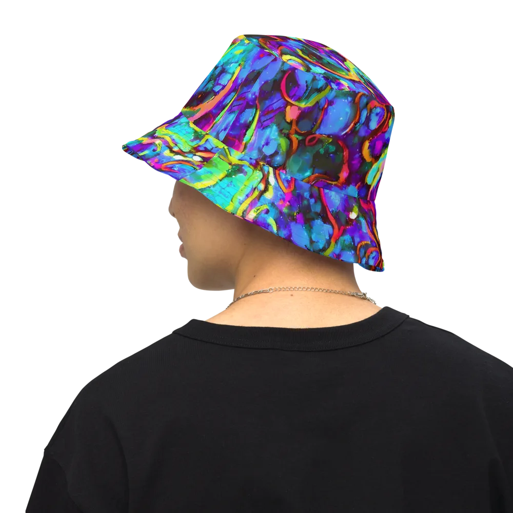 Molten Chromatics on Reversible Bucket Hat — Back Inside