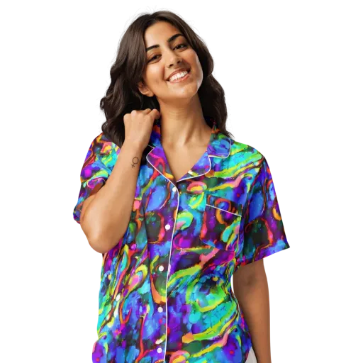 Molten Chromatics on a Women's Short Sleeve Pajama Top
