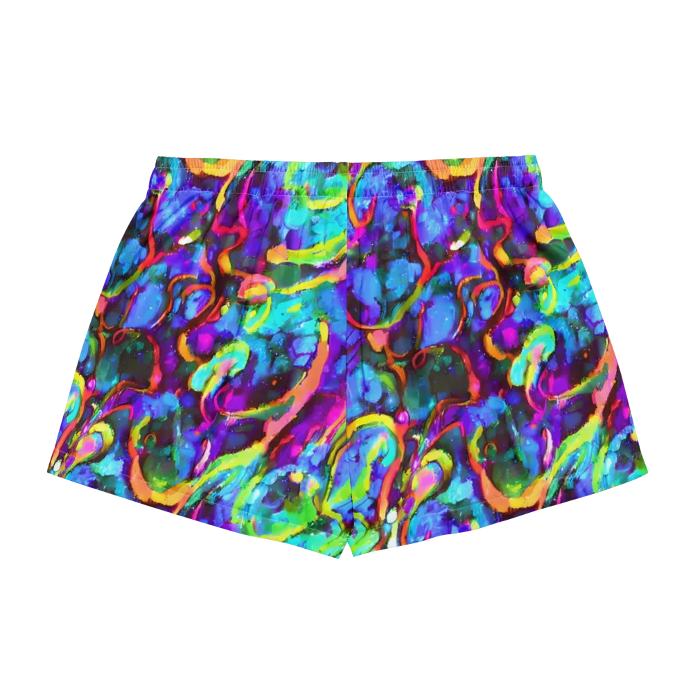 Molten Chromatics on Women's Pajama Shorts — Back