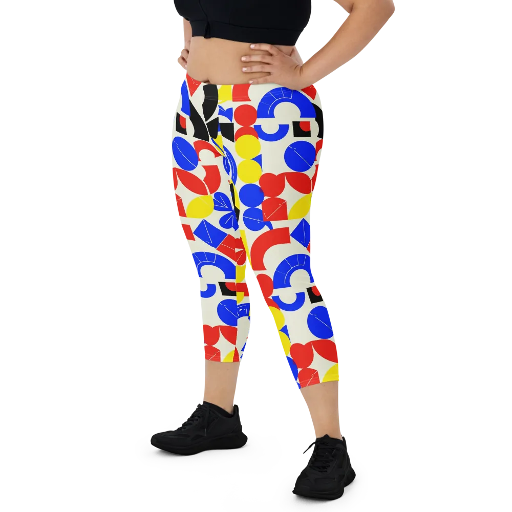 Primary Parade on Capri Leggings — Front