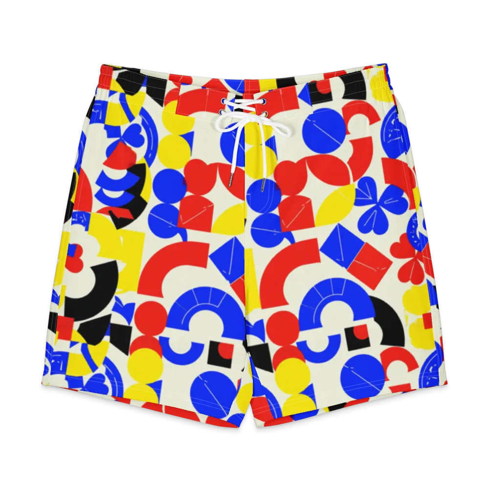 Primary Parade on Men's Board Shorts — Front