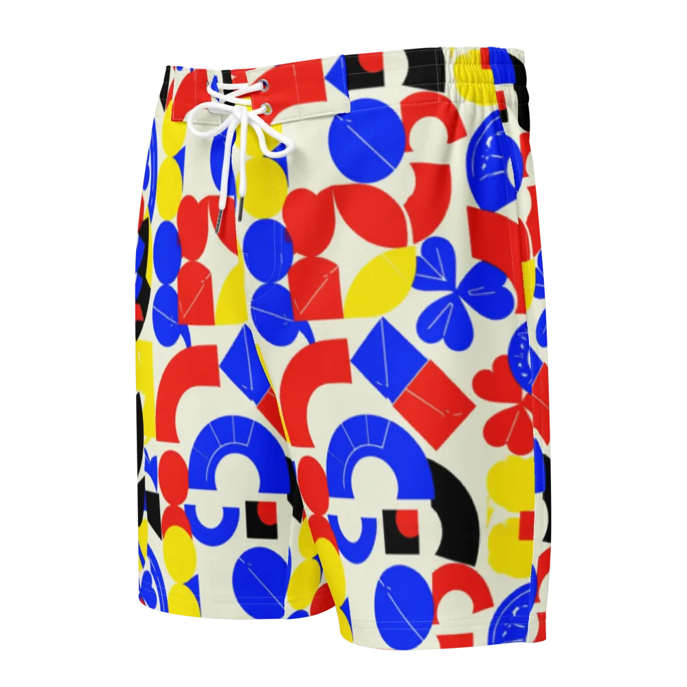 Primary Parade on Men's Board Shorts — Front