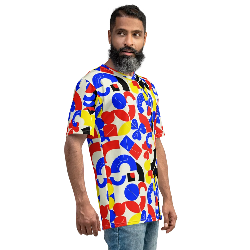 Primary Parade on Men's Crew Neck T-Shirt — Right