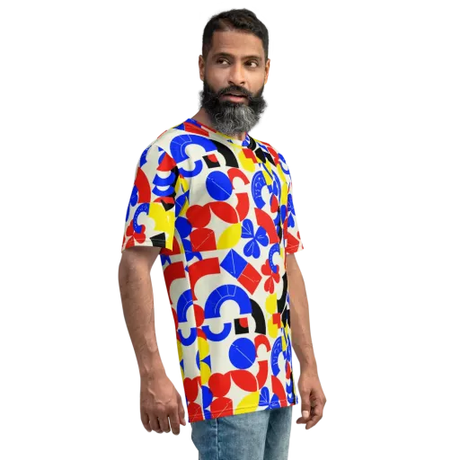 Primary Parade on a Men's Crew Neck T-Shirt