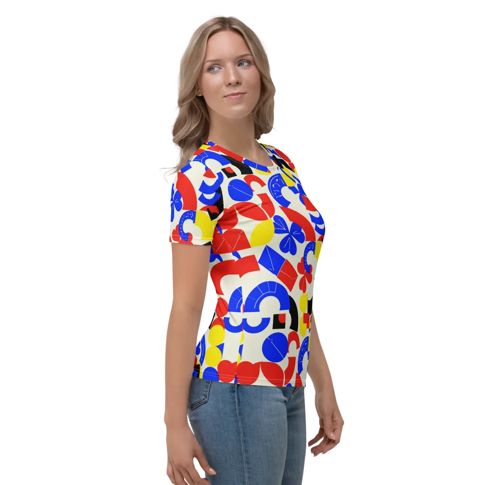 Primary Parade on Women's Crew Neck T-Shirt — Right