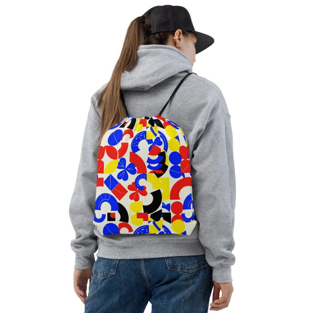 Primary Parade on Drawstring Bag — Front