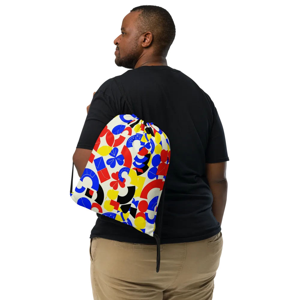 Primary Parade on Drawstring Bag — Front