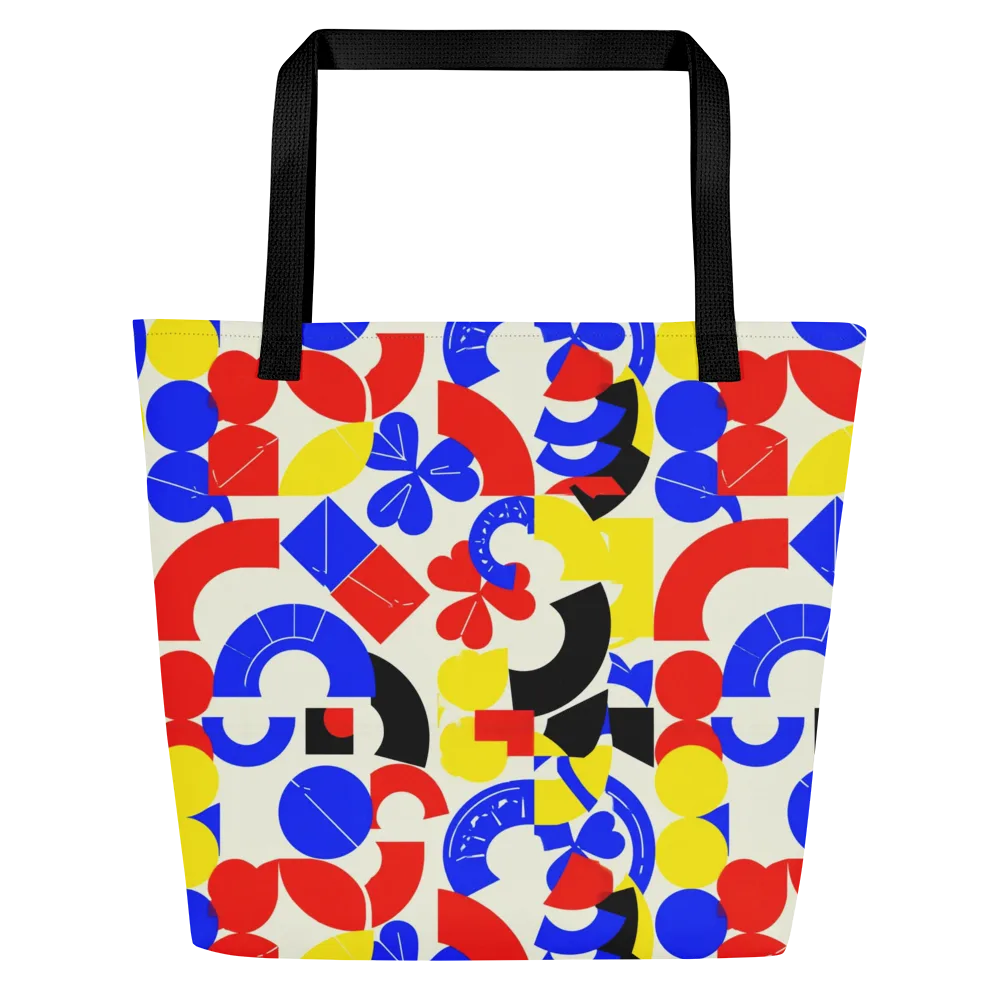 Primary Parade on Large Tote Bag W/ Pocket — Front