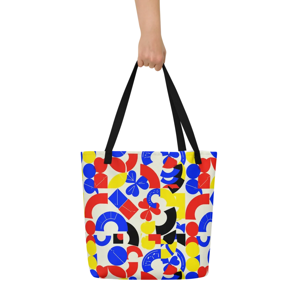 Primary Parade on Large Tote Bag W/ Pocket — Front