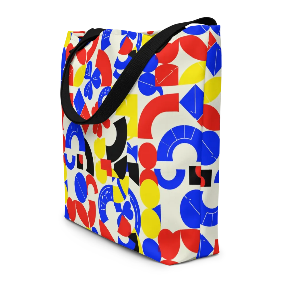 Primary Parade on Large Tote Bag W/ Pocket — Front