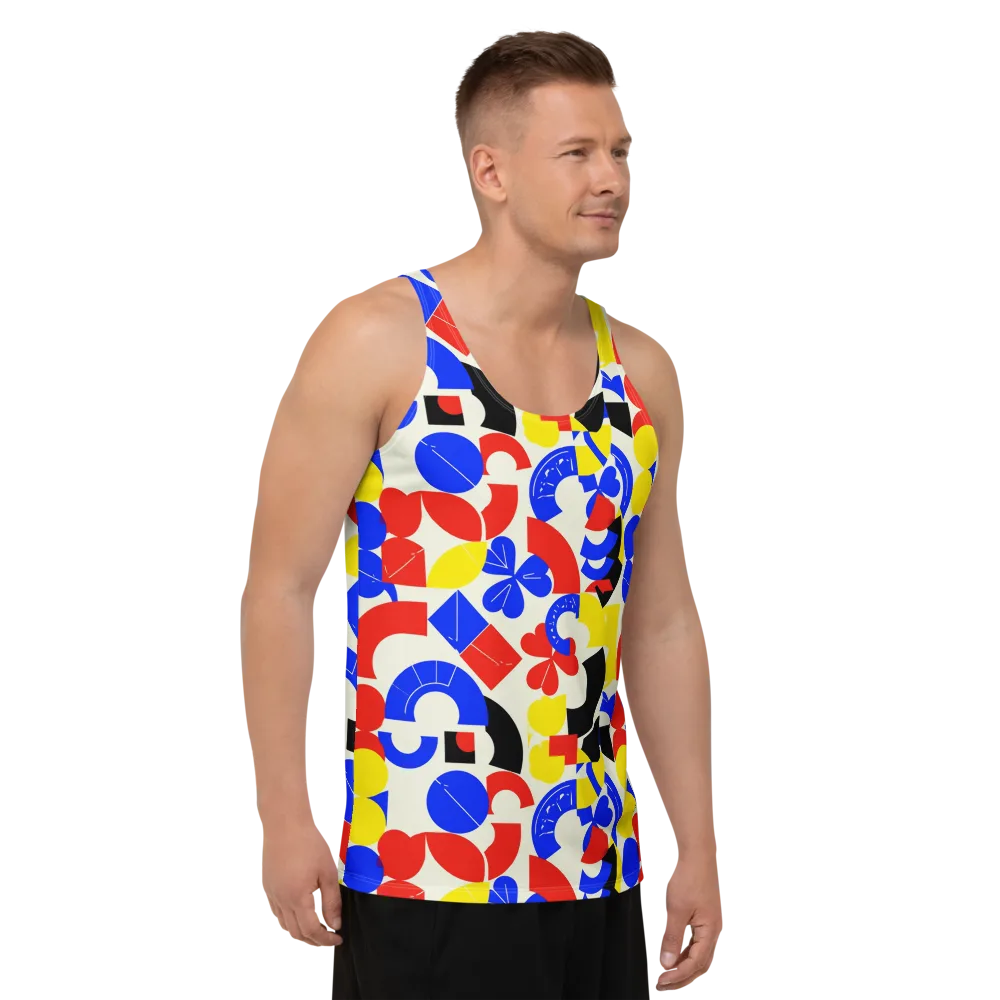 Primary Parade on Men's Tank Top — Right Front