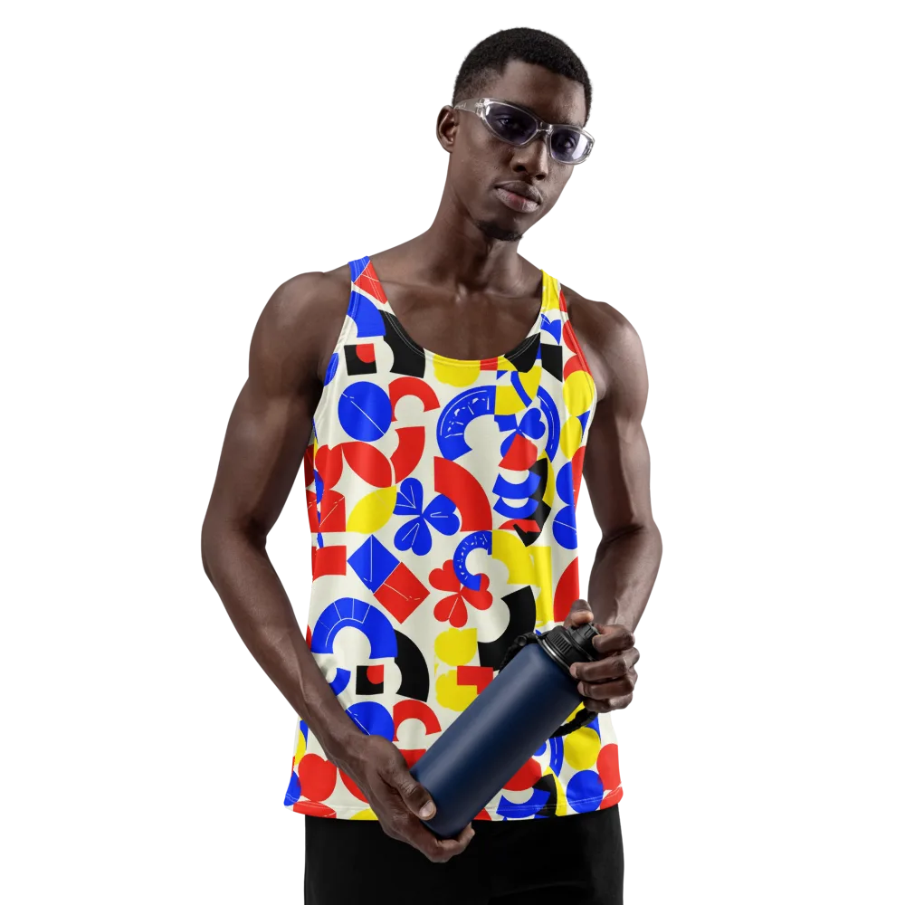 Primary Parade on Men's Tank Top — Front