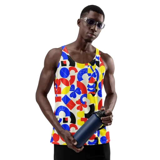 Primary Parade on a Men's Tank Top