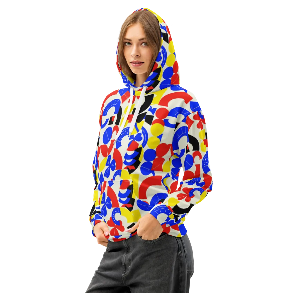 Primary Parade on Cotton Hoodie — Left Front