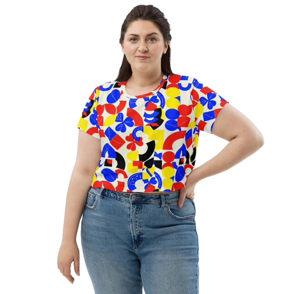 Primary Parade on Crop Tee — Front