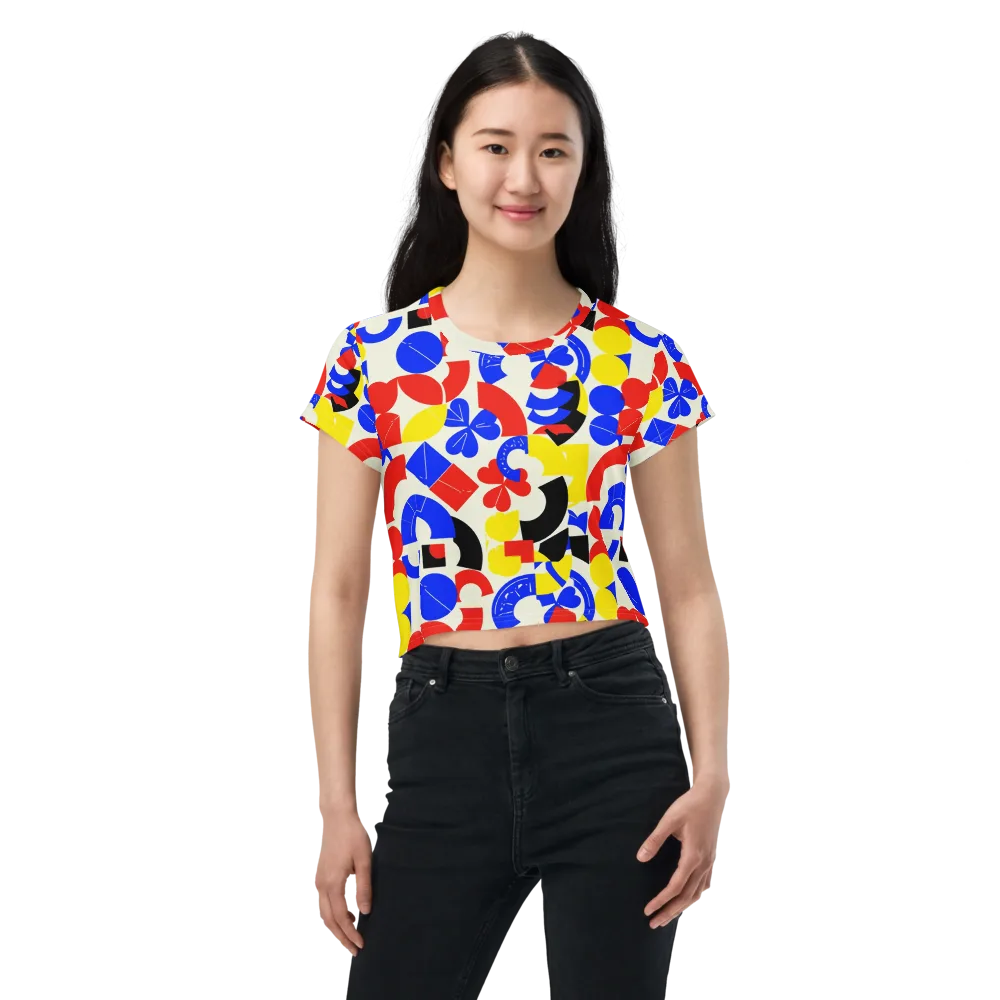 Primary Parade on Crop Tee — Front