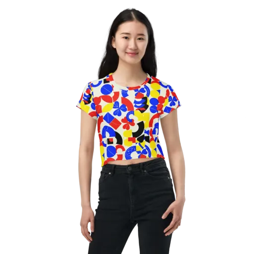 Primary Parade on a Crop Tee
