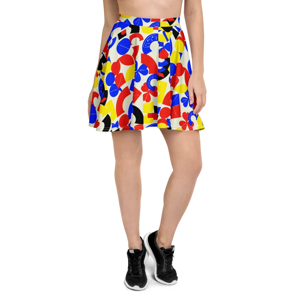Primary Parade on Skater Skirt — Front