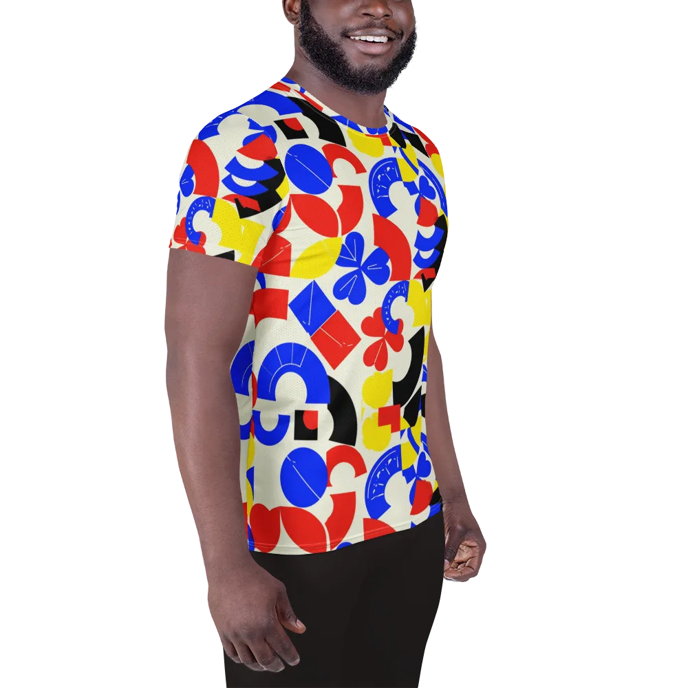Primary Parade on Men's Athletic T-Shirt — Right