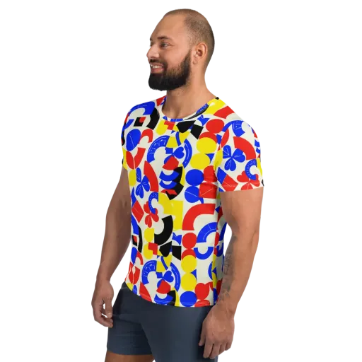 Primary Parade on a Men's Athletic T-Shirt