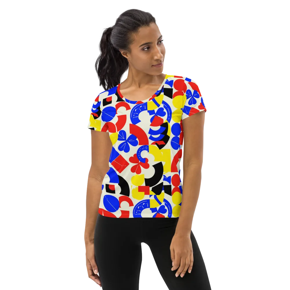 Primary Parade on Women's Athletic T-Shirt — Front