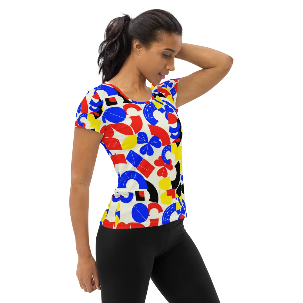 Primary Parade on Women's Athletic T-Shirt — Right