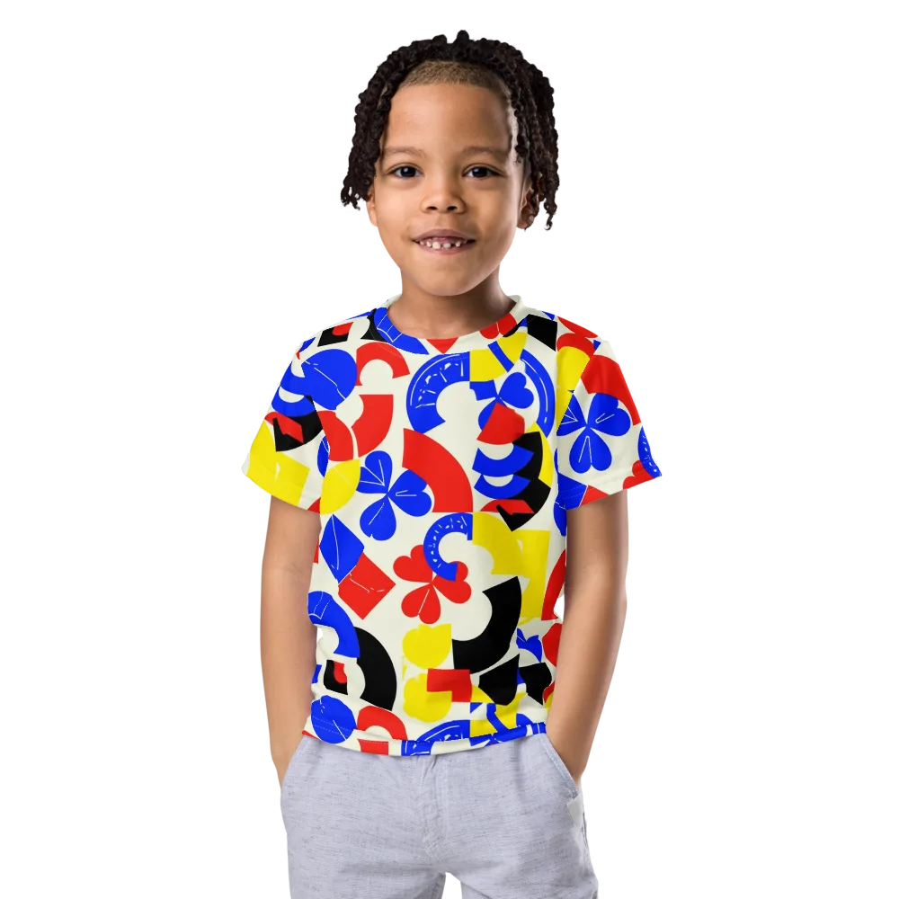 Primary Parade on Kids Crew Neck T-Shirt — Front