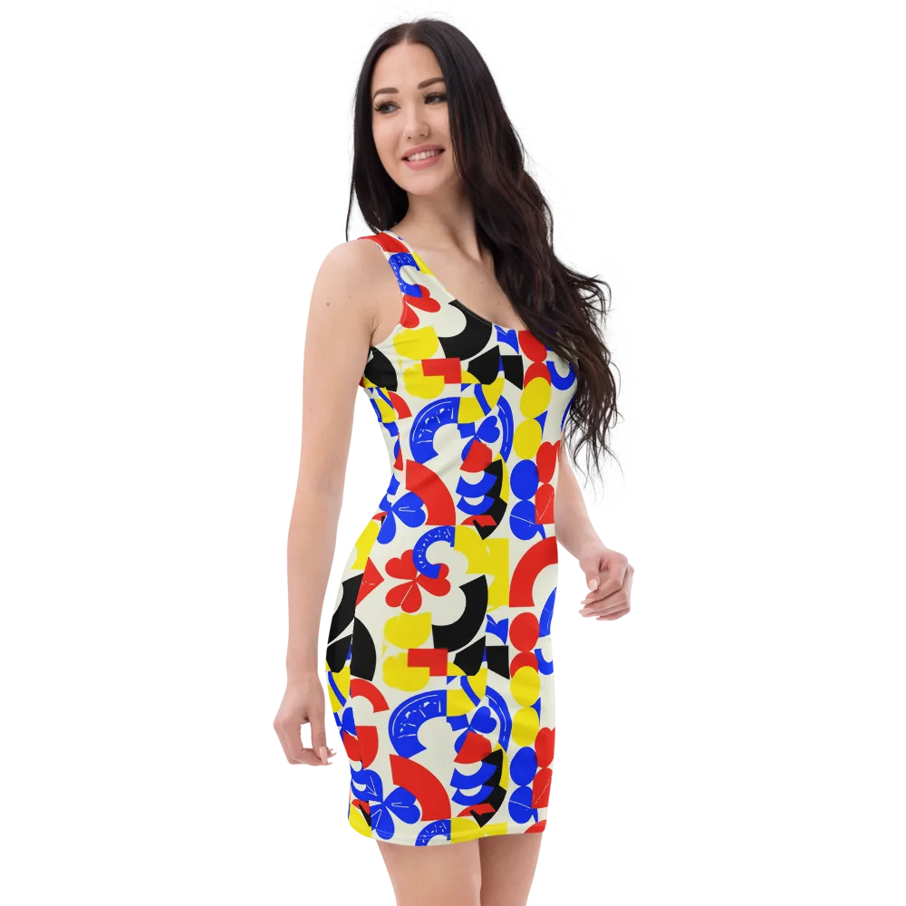 Primary Parade on Bodycon Dress — Right Front