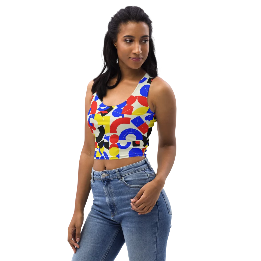 Primary Parade on Crop Top — Left Front
