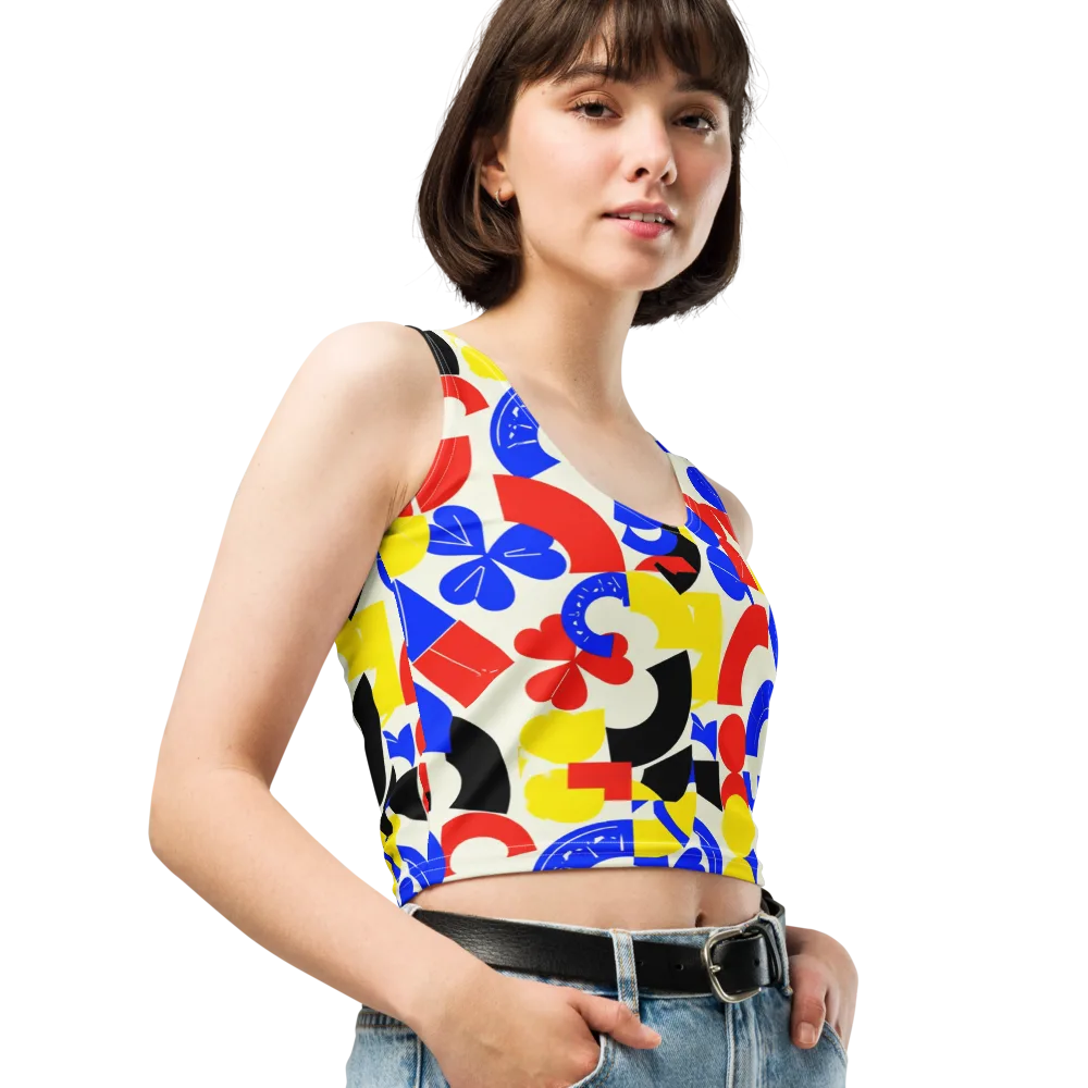 Primary Parade on Crop Top — Right Front