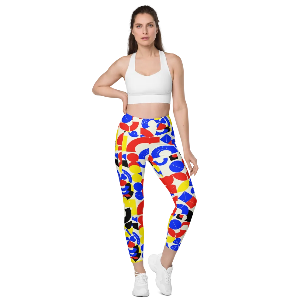 Primary Parade on Leggings with Pockets — Front