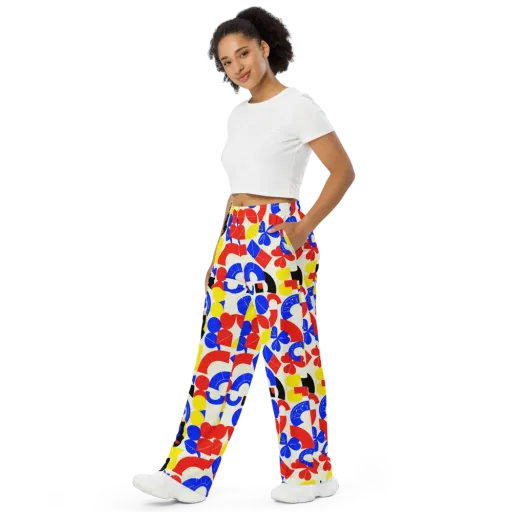 Primary Parade on a Wide-Leg Pants