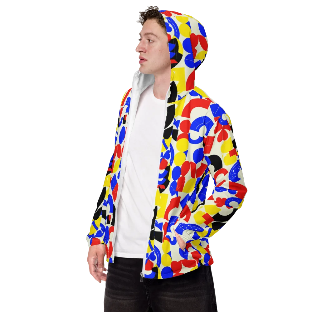 Primary Parade on Men's Windbreaker — Left Front