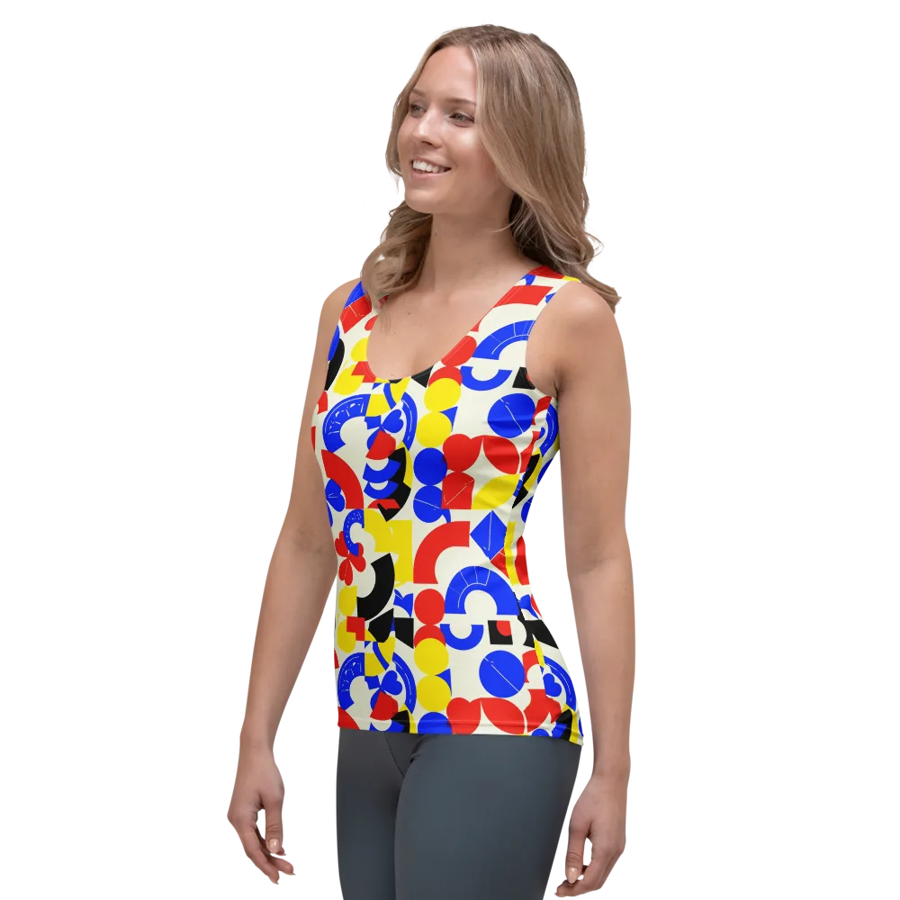 Primary Parade on Women's Tank Top — Left Front