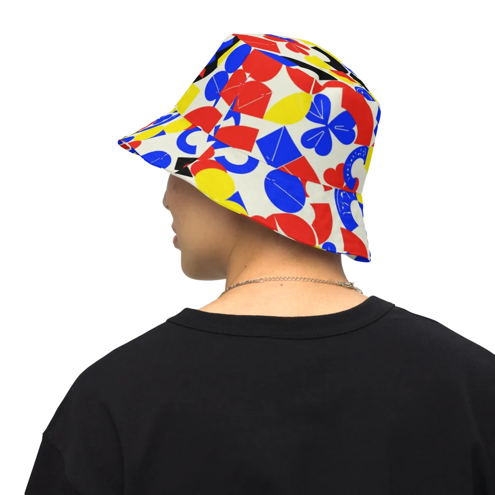 Primary Parade on Reversible Bucket Hat — Back Inside