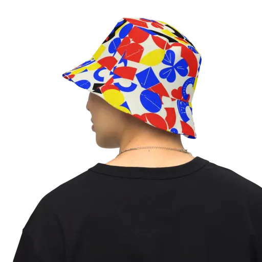 Primary Parade on a Reversible Bucket Hat