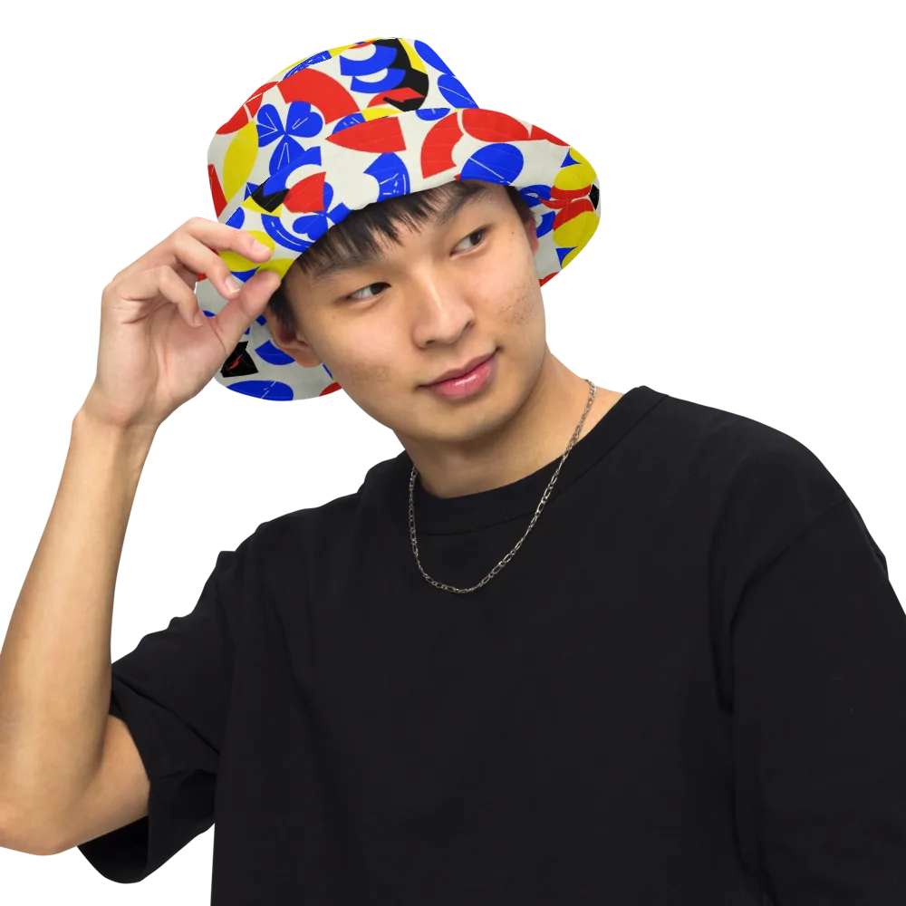 Primary Parade on Reversible Bucket Hat — Front Inside
