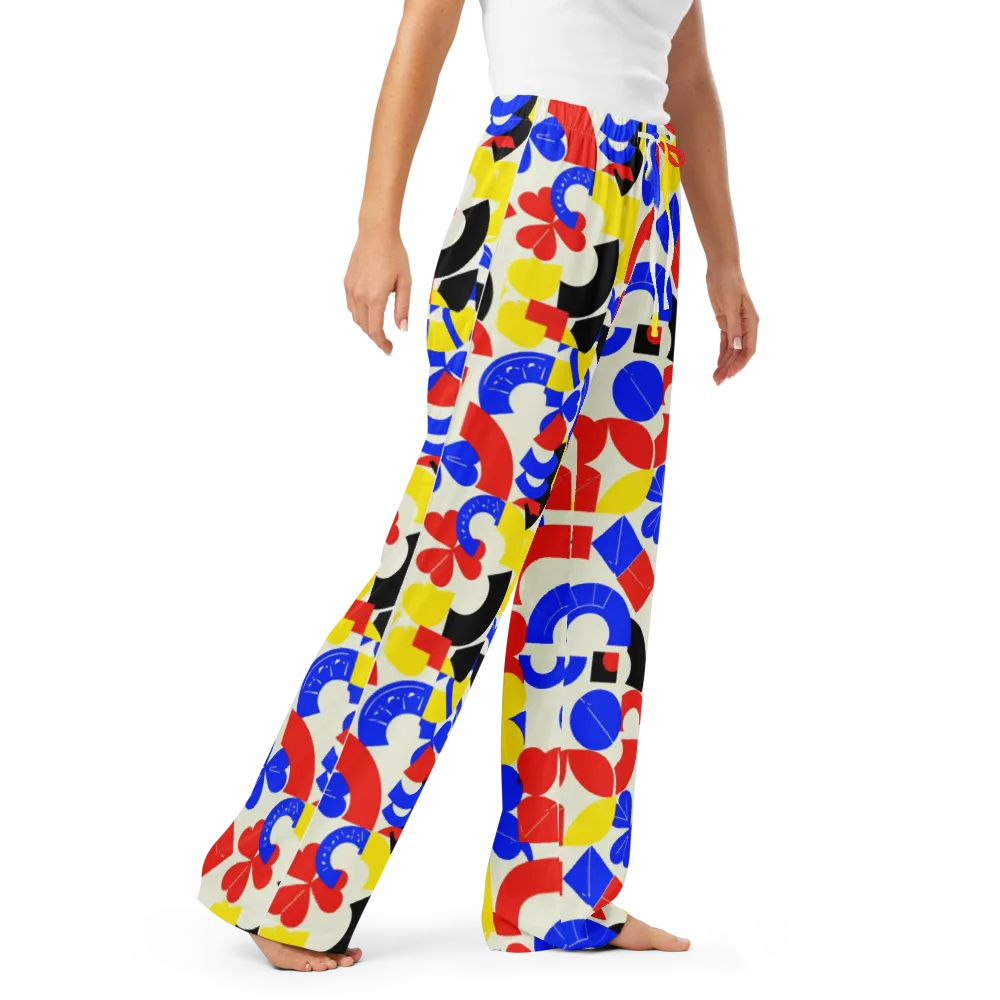 Primary Parade on Women's Pajama Pants — Right Front