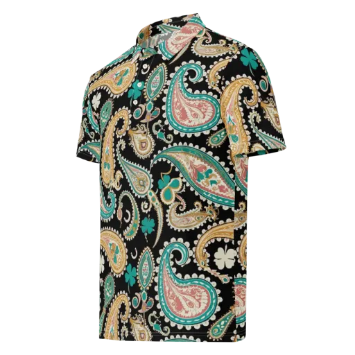 Clover Caravan on a Men's Slim Fit Polo Shirt